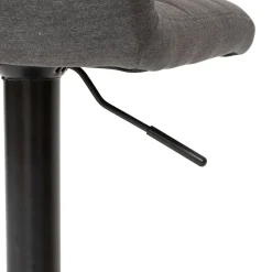Taburete de bar DELEK ajustable gris