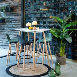 Taburete de bar MAXON blanco