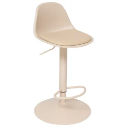 Taburete de bar regulable beige AIKO