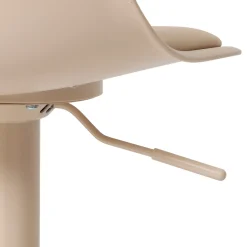 Taburete de bar regulable beige AIKO
