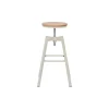 Taburete de bar regulable MOCKA marfil