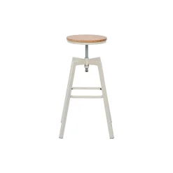 Taburete de bar regulable MOCKA marfil
