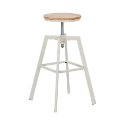 Taburete de bar regulable MOCKA marfil