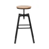 Taburete de bar regulable MOCKA negro