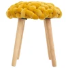 Taburete De Tricot Ocre 39x43Cm