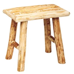 Taburete marrón de madera WOODY