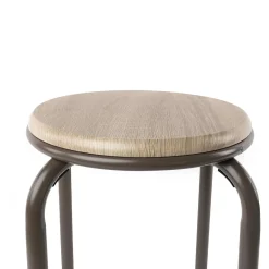 Taburete NOMAD con estructura marrón