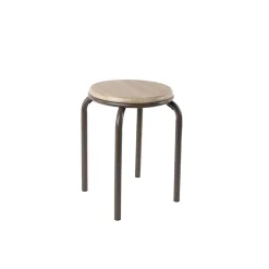 Taburete NOMAD con estructura marrón
