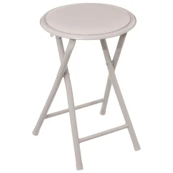 Taburete plegable beige