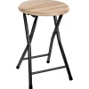 Taburete Plegable Metal+Madera