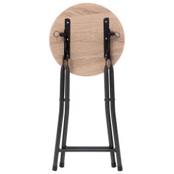Taburete Plegable Metal+Madera