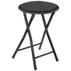 Taburete Plegable Metal Y Terciopelo