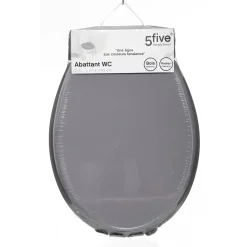 Tapa De Inodoro De Madera Luxe Gris