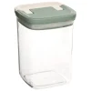 Tarro cuadrado LOCK verde 1.1L