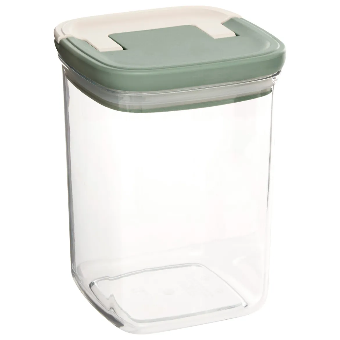 Tarro cuadrado LOCK verde 1.1L