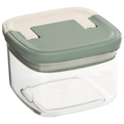 Tarro cuadrado LOCK verde 450ml