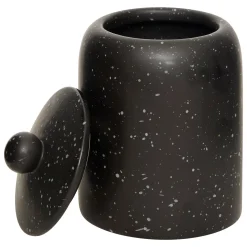 Tarro decorativo WONJ negro 15x10cm