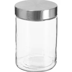 Tarro de vidrio c/tapa Inox 1.2L