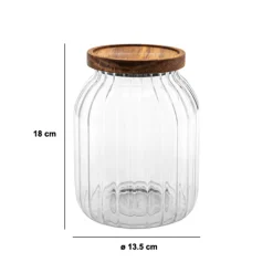 Tarro HARMONY con tapa madera acacia 2L