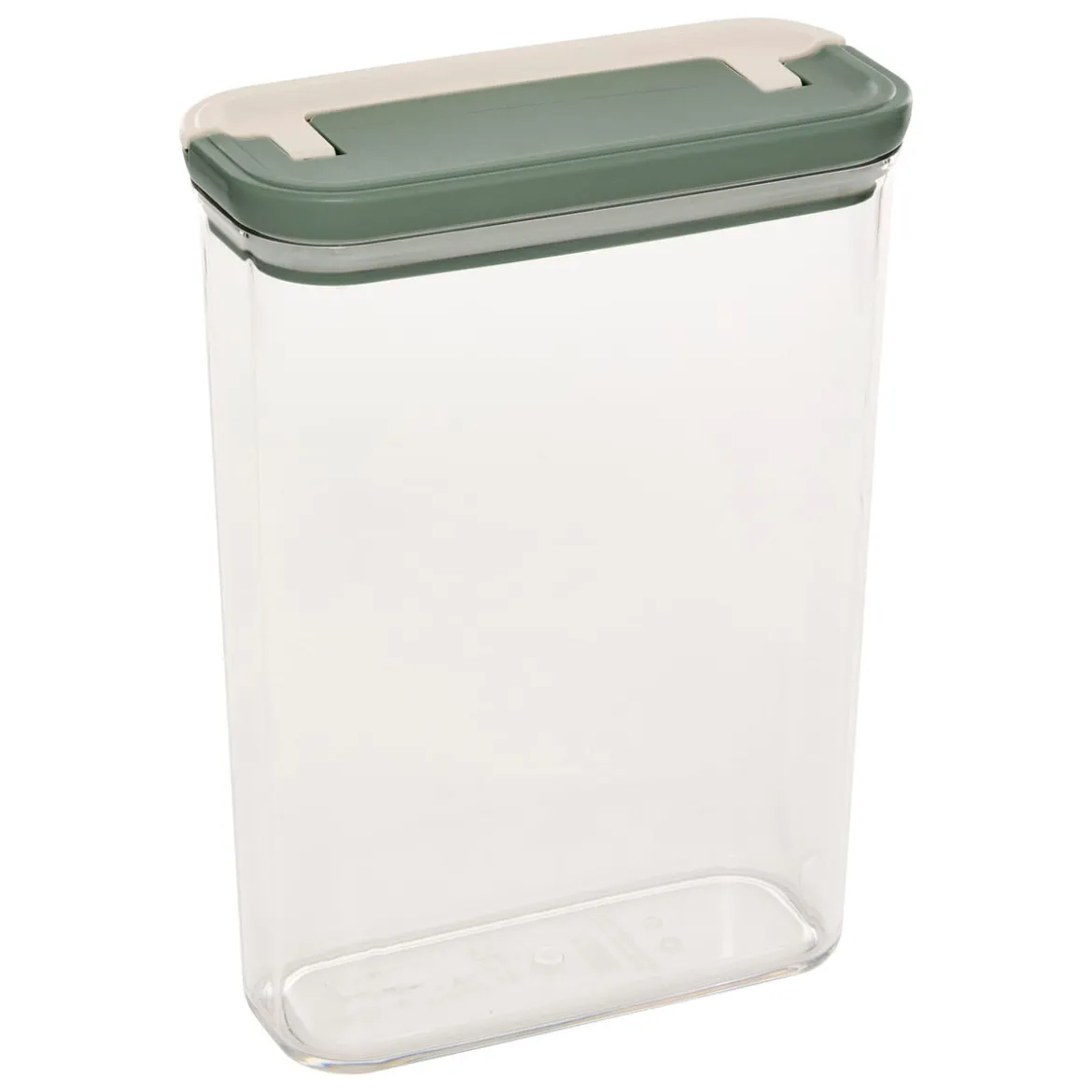 Tarro rectangular LOCK verde 2L