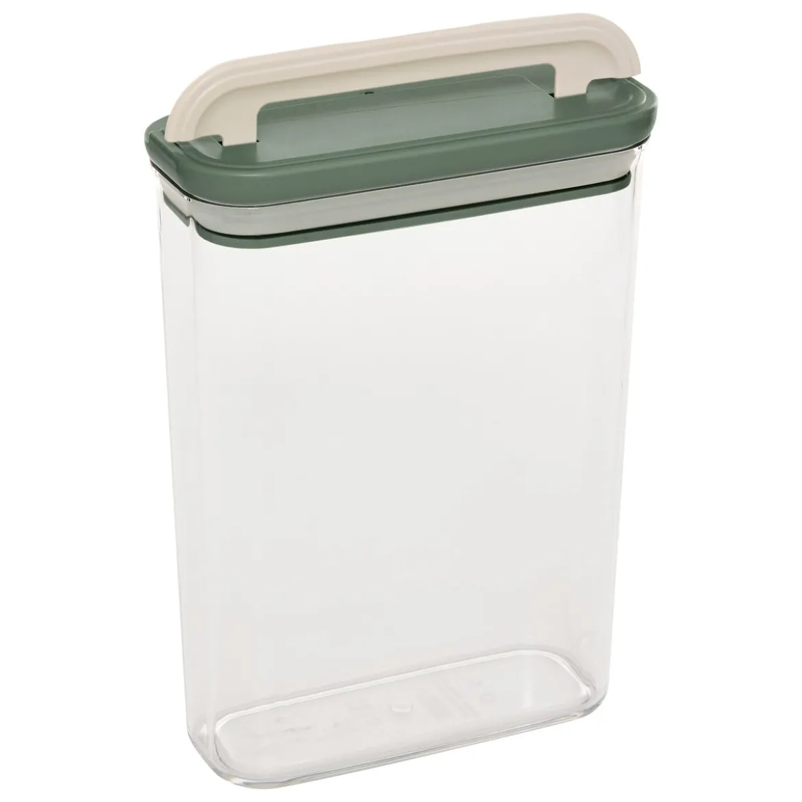 Tarro rectangular LOCK verde 2L