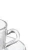 Taza de café con platillo de vidrio 85ml