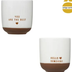 Taza de café HELLO blanca 10cl