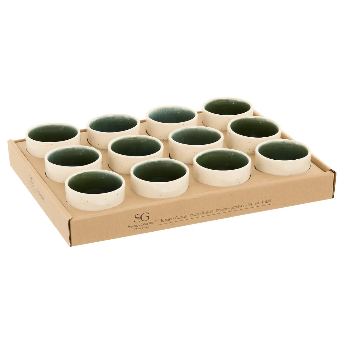 Taza de café WONJA verde de porcelana 10cl