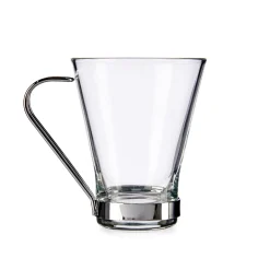 Taza De Vidrio C/Asa De Metal 20Cl