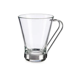 Taza De Vidrio C/Asa De Metal 20Cl