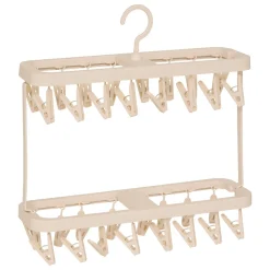 Tendedero con pinzas beige