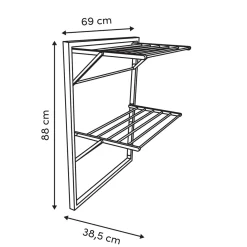 Tendedero para colgar blanco 7m