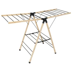 Tendedero para ropa de bambú y metal 13m