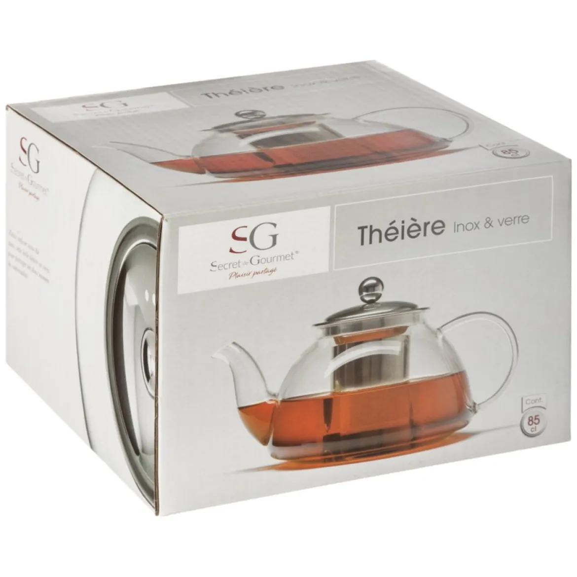 Tetera De Vidrio Con Filtro 85Cl