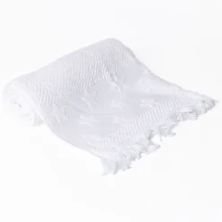 Toalla de baño blanca con estrellas 70x140c