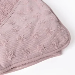Toalla de baño con capucha rosa estrellas 100x10