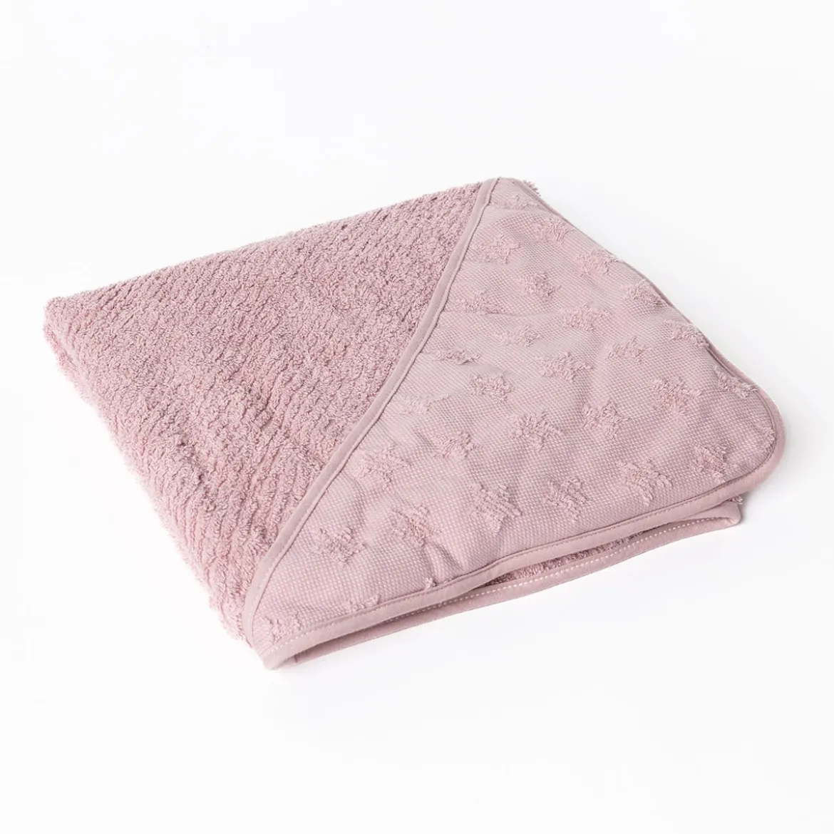 Toalla de baño con capucha rosa estrellas 100x10
