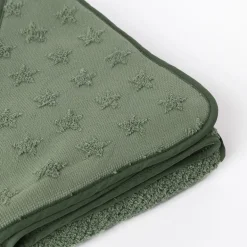 Toalla de baño con capucha verde con estrellas