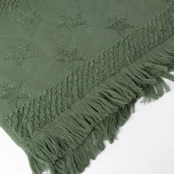 Toalla de baño verde con estrellas 70x140cm