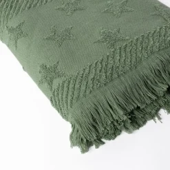 Toalla de baño verde con estrellas 70x140cm