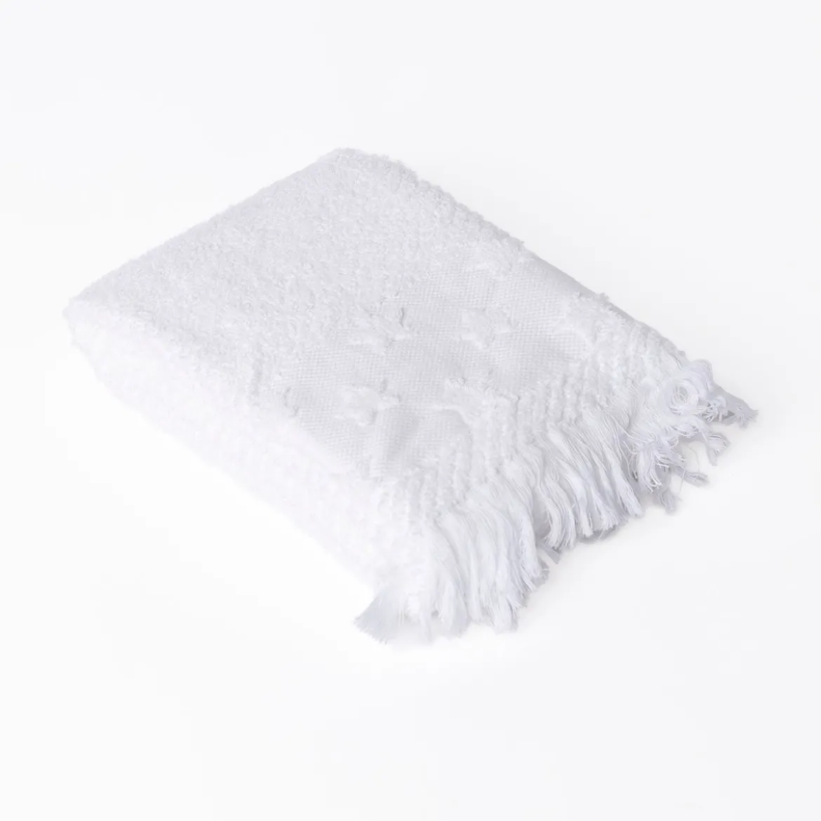 Toalla de mano blanca con estrellas 50x90cm