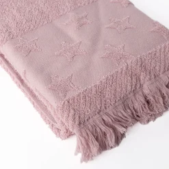 Toalla de mano rosa con estrellas 50x90cm