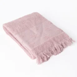 Toalla de mano rosa con estrellas 50x90cm