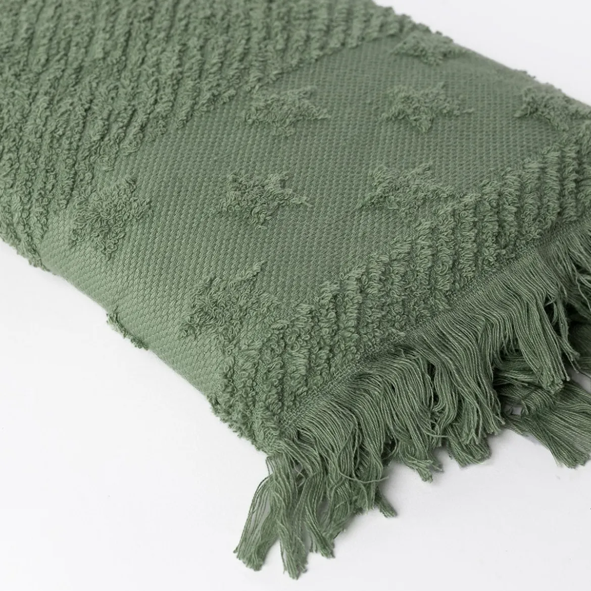 Toalla de mano verde con estrellas 50x90cm