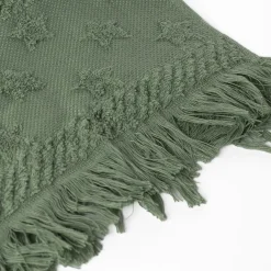 Toalla de mano verde con estrellas 50x90cm
