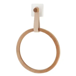 Toallero redondo beige de bambú