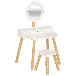 Tocador BELLA blanco de madera de pino