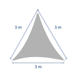 Toldo solar CURAÇAO triangular ble 3x3m