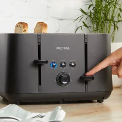 Tostador 4 Ranuras Petra Negro Matte