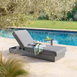 Tumbona ALLURE gris oscuro